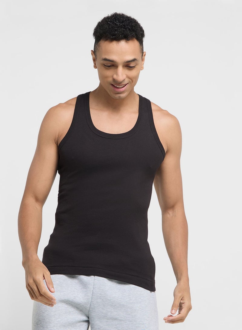 Seventy Five Basics Pack of 3 Ribbed Vest - Image 4
